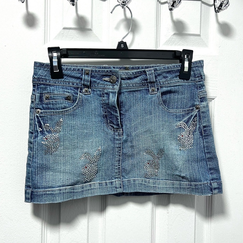 Y2k bling bling brand skirt